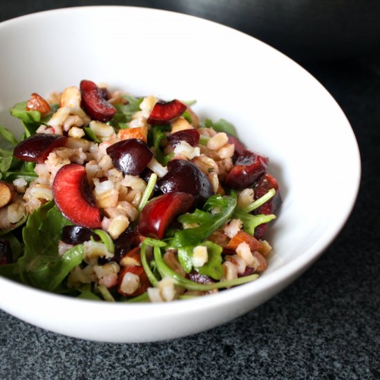 Cherry and Almond Farro Salad