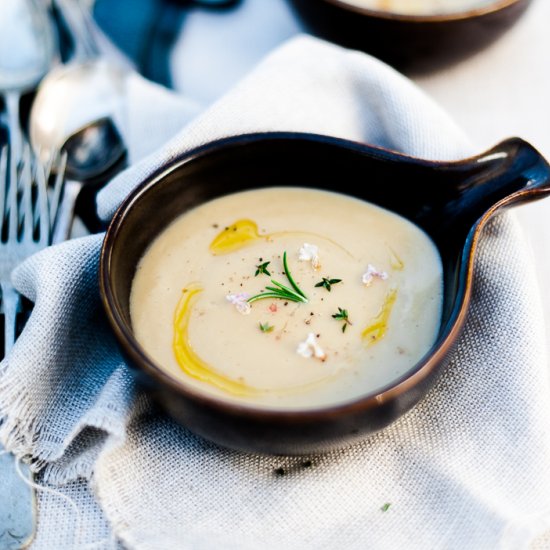 Potato, Leek and Cashew Soup