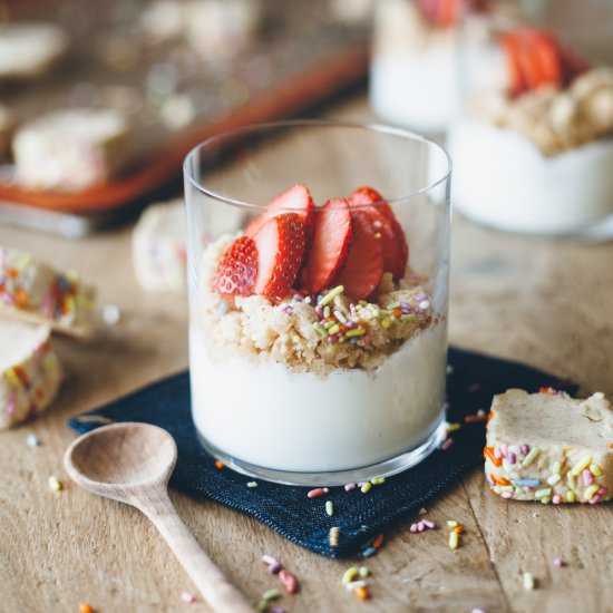 Strawberry + pb cookie salad