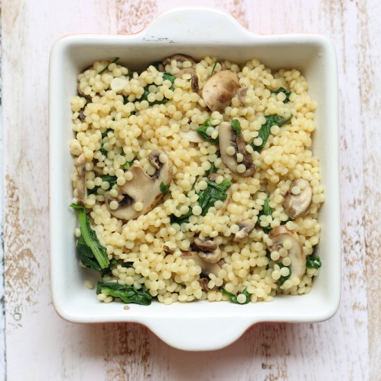 Mushroom and Spinach Couscous