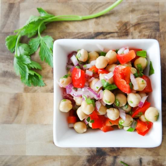 Christmas in July Chickpea Salad