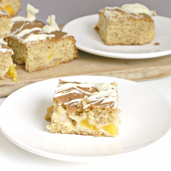 Peach and White Chocolate Cake