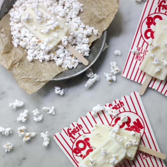 Buttered Popcorn Popsicles