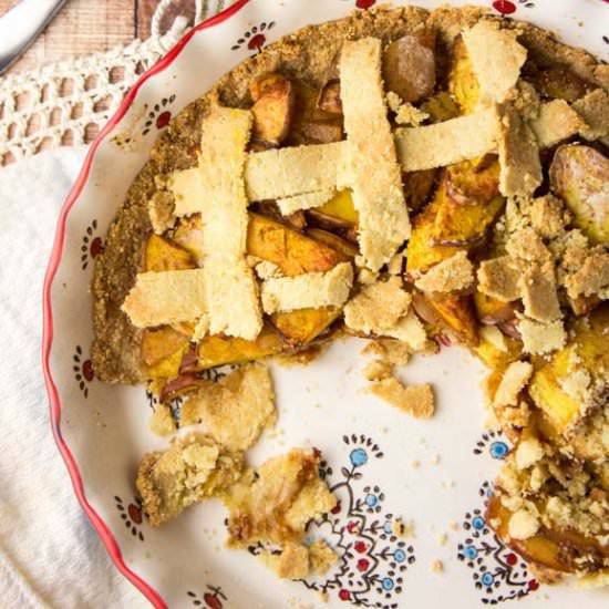 Paleo Gingered Peach Pie