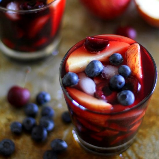 Cherry Blueberry Apple Sangria