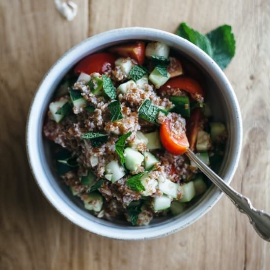 Cherry Tomato + Cucumber Tabbouleh