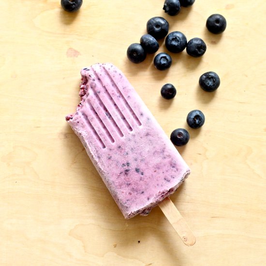 Blueberry Vanilla Popsicles