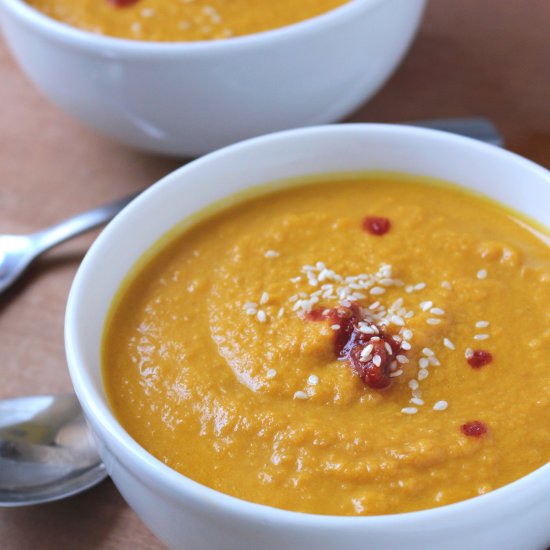 Peanutty Carrot and Ginger Soup