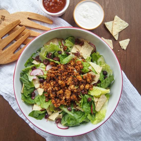 Vegan Tempeh Taco Salad