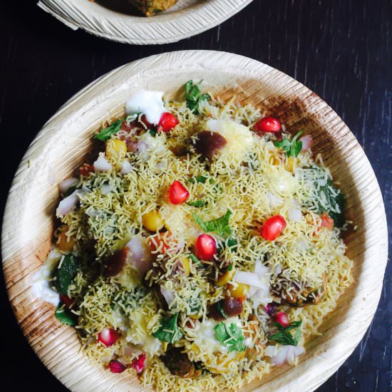 Palak Pakora/Spinach Fritters Chaat