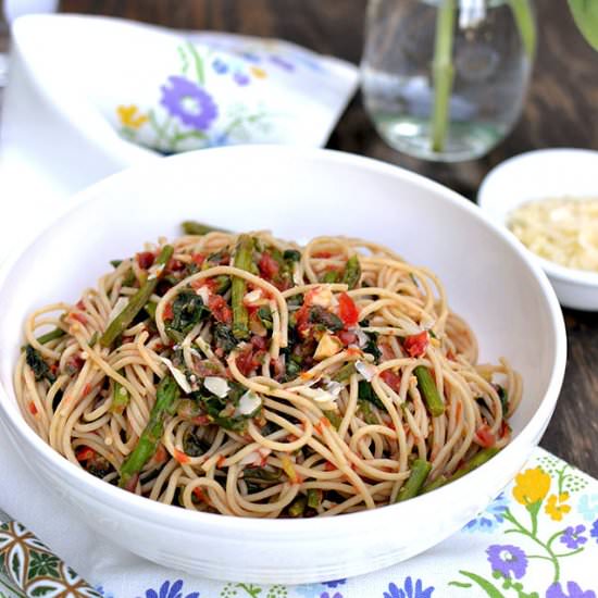 Asparagus & Spinach Pasta