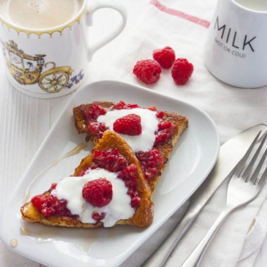 French Toast with Raspberries