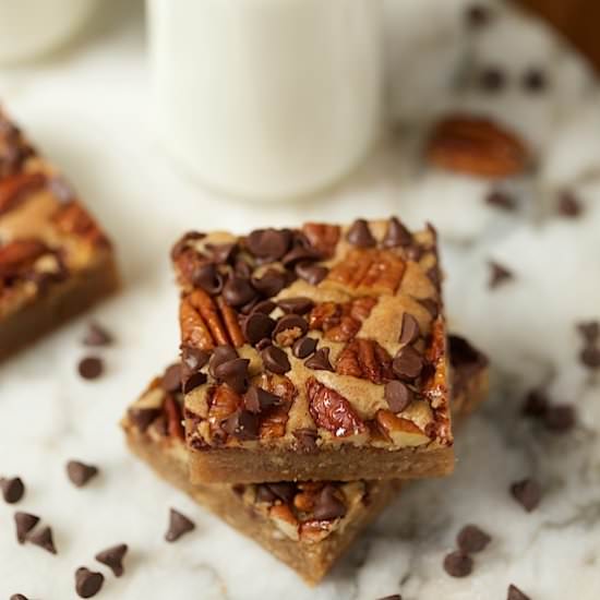 Brown Butter Candied Pecan Blondies