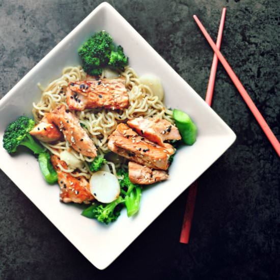 Teriyaki Salmon Ramen Bowl