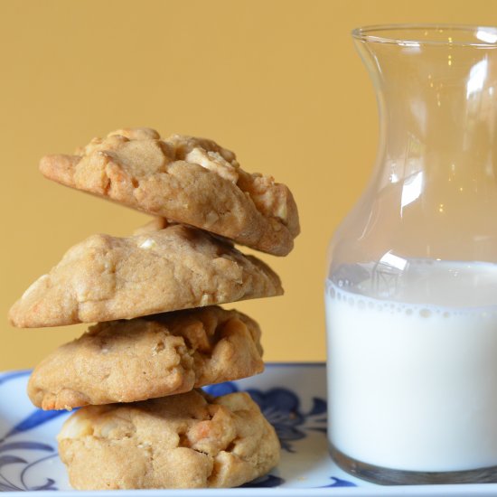 White Toblerone Macadamia Cookies