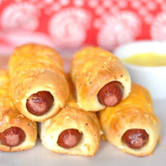 Cheddar Onion Bread Dogs