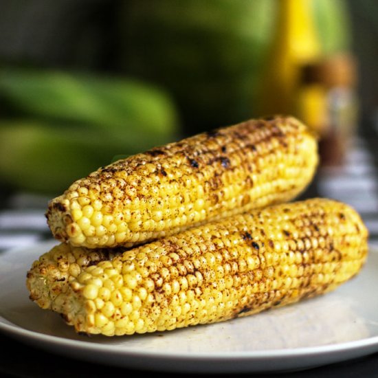 Grilled Corn with Red Chile