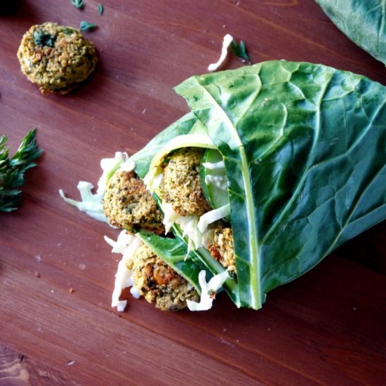 Falafel Collard Wraps