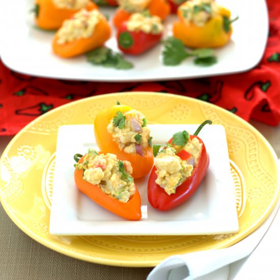 Southwest Egg Salad Stuffed Peppers