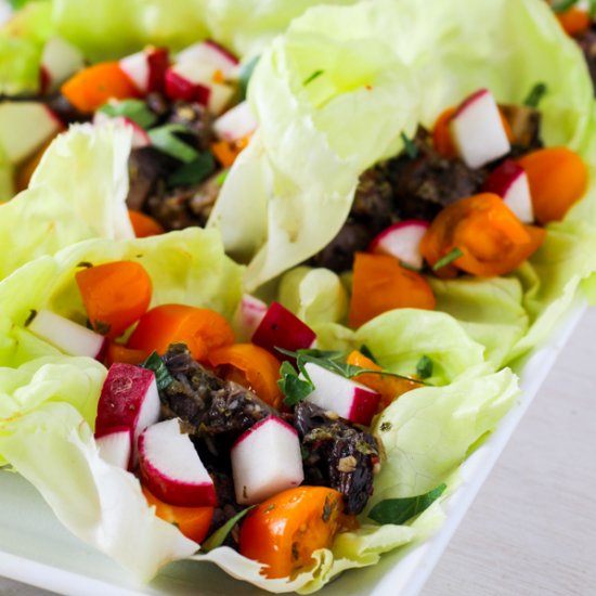 Portobello Mushroom Lettuce Wraps