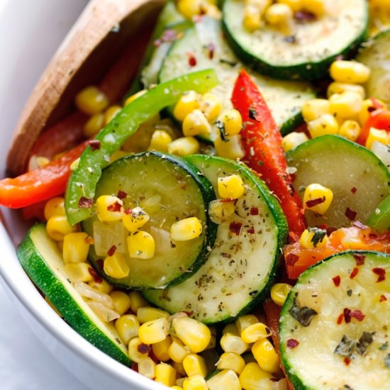 Corn and Zucchini Saute