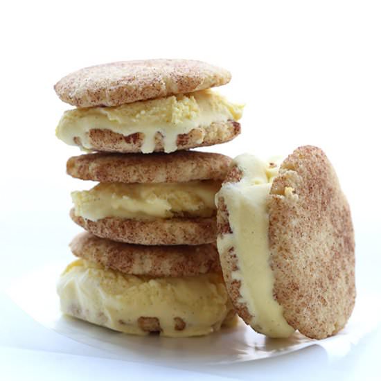 Snickerdoodle Ice Cream Sandwiches