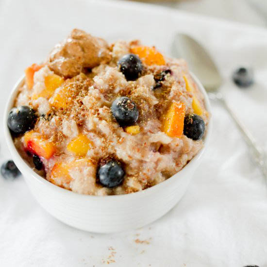 Blueberry Peach Oatmeal