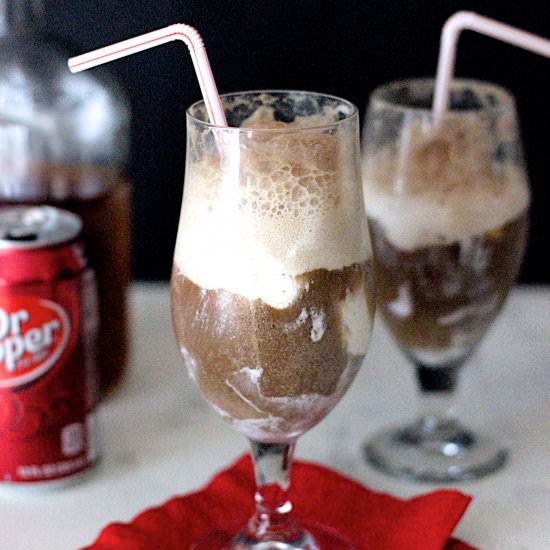 Dr. Pepper Bourbon Floats