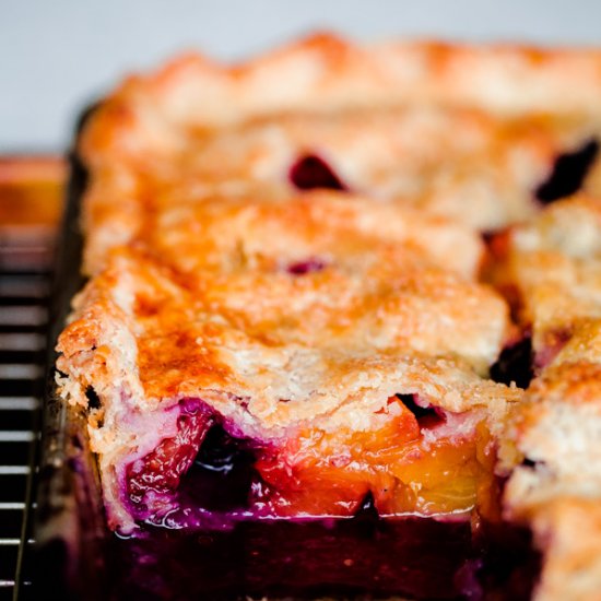 Blueberry Peach Slab Pie