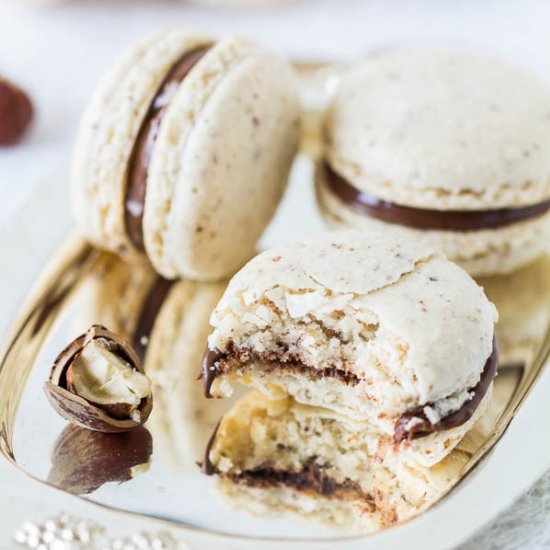 Chocolate Hazelnut Macarons