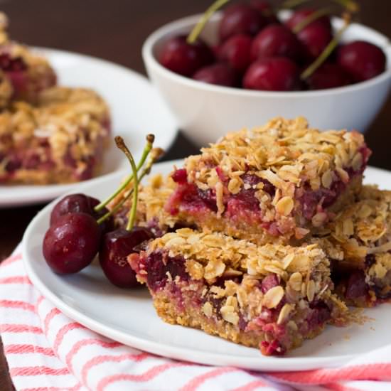 Cherry Coconut Oatmeal Bars