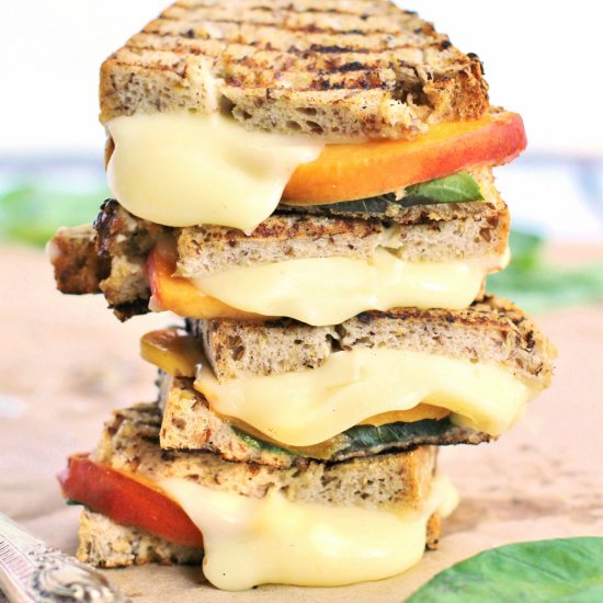 Grilled Peach Mozzarella Sandwich