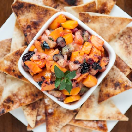 Fruit Salsa with Cinnamon Chips