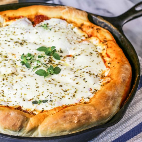 Cast Iron Deep Dish Pizza