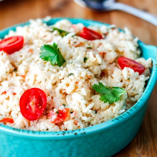 Cheesy Parmesan Cilantro Rice