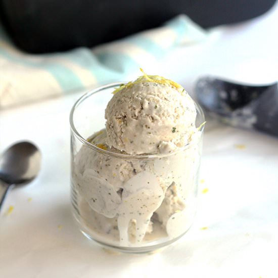 Vegan Lemon Mint Ice Cream