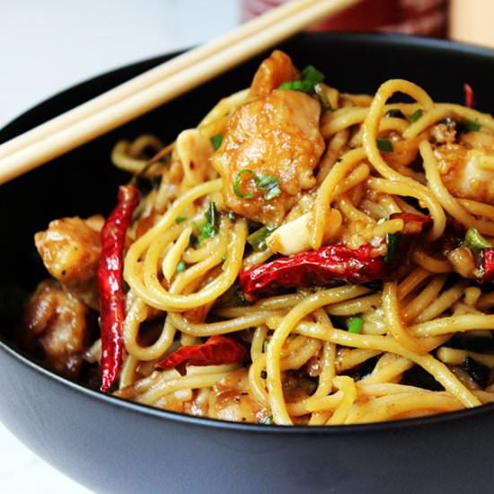 Kung Pao Chicken Spaghetti