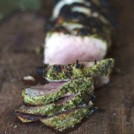 Pesto Grilled Pork Tenderloin