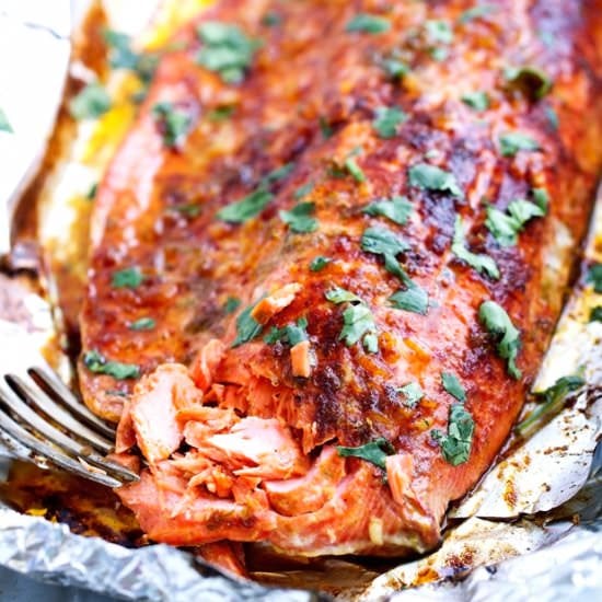 Chili-Lime Baked Salmon in Foil