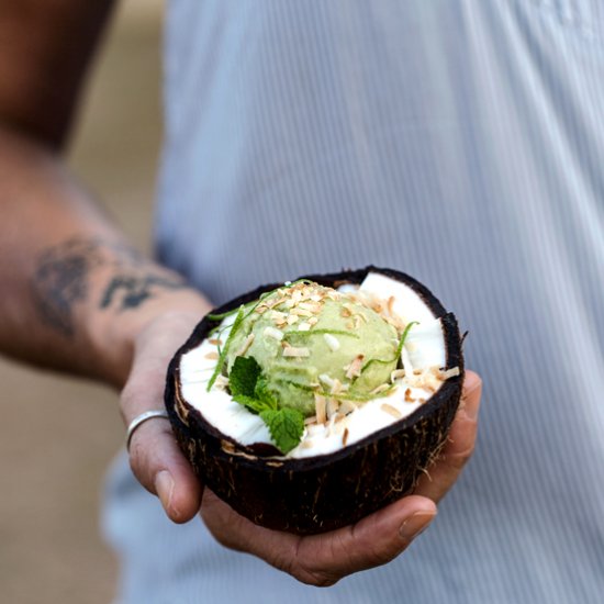 Coconut Milk and Avocado Ice Cream