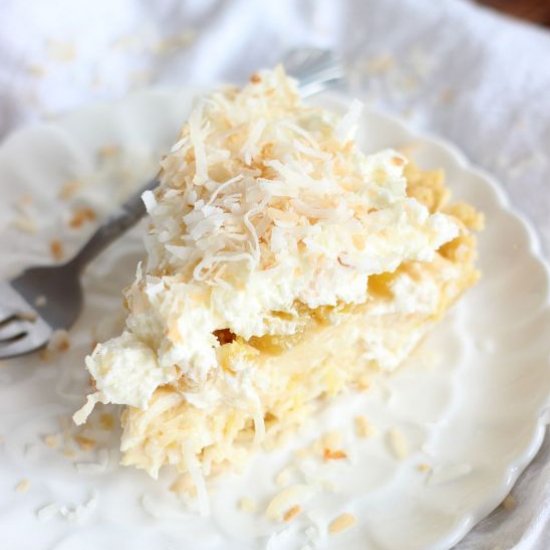 Coconut Cream Pie with Pineapple