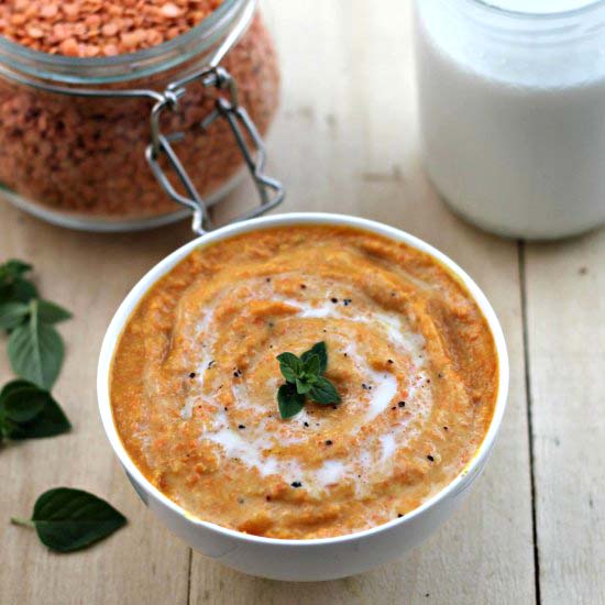 Carrot, Lentil and Coconut Soup