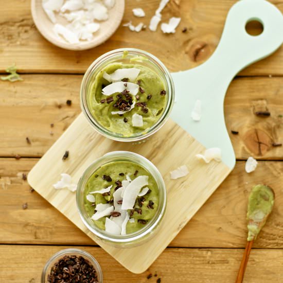 Chia Pudding with Avocado Mousse