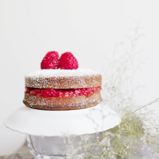 Raspberry Almond Mini Cake