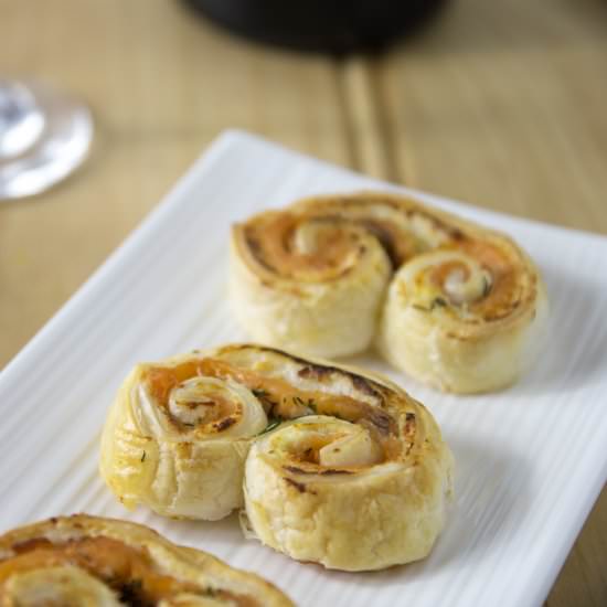 Smoked Salmon and Dill Palmiers