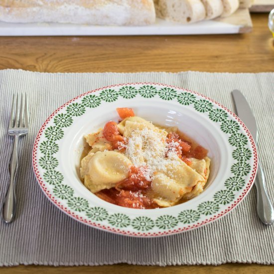 Roasted Red Pepper Ravioli