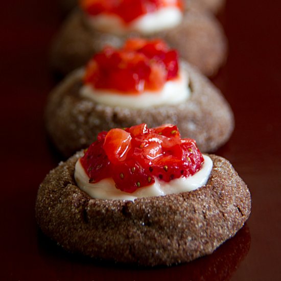 Chocolate-Strawberry Thumbprints