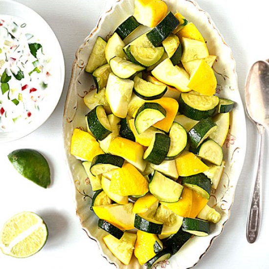 Summer Squash w/ Coconut Sauce