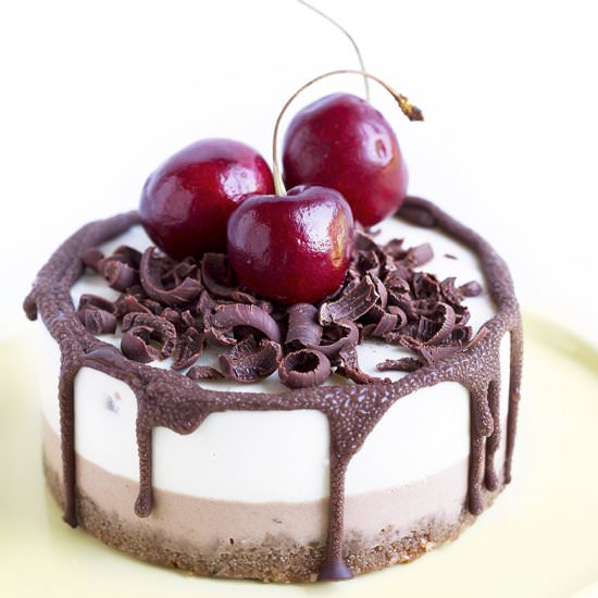 Vegan Chocolate Cherry Cheesecake