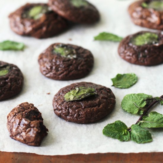 Mint Chocolate Truffle Cookies